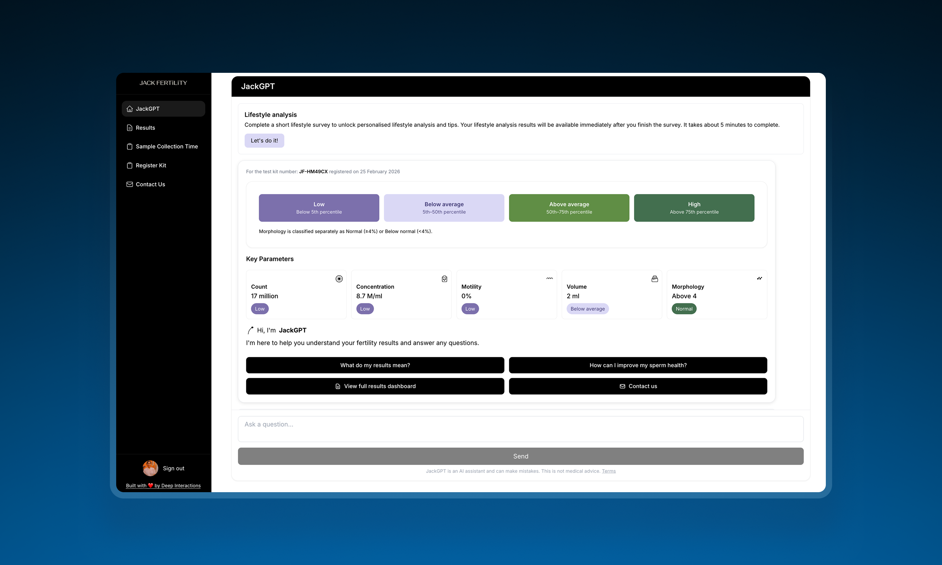 Jack Fertility screenshot